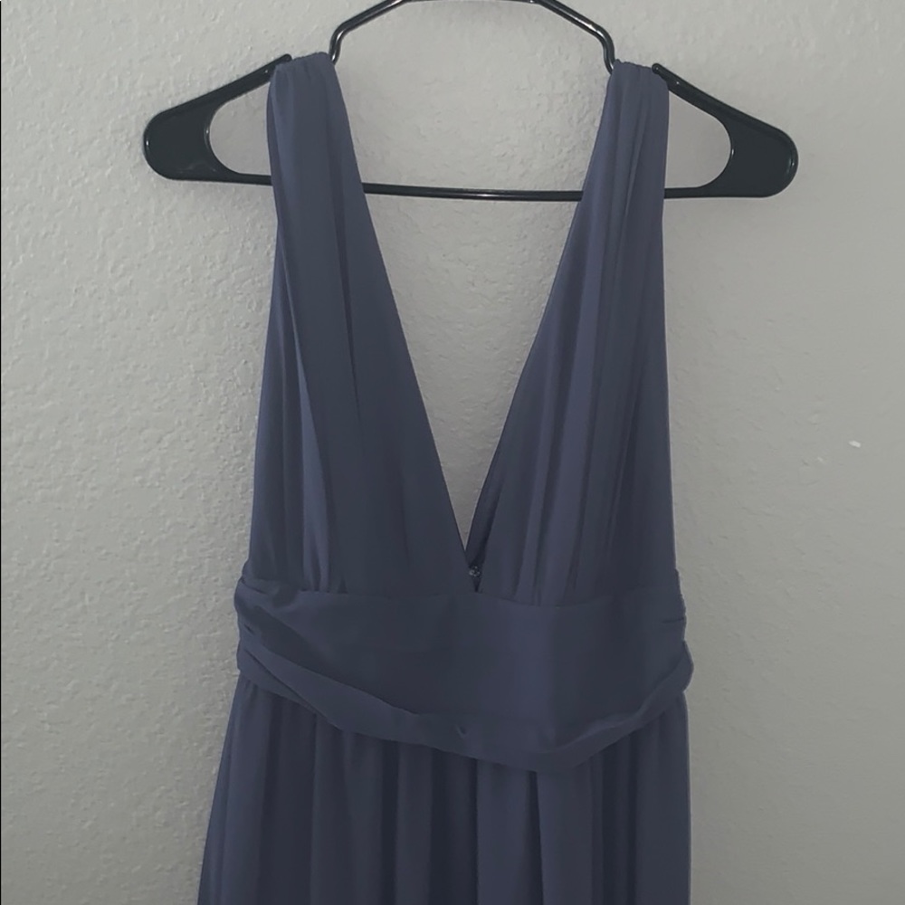 Lulus Heavenly Hues Denim Blue maxi dress